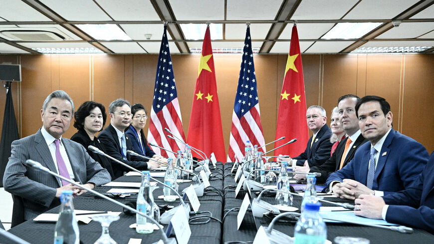 US Secretary of State Marco Rubio takes part in a bilateral meeting with China's Foreign Minister Wang Yi on the sidelines of the Association of Southeast Asian Nations (ASEAN) Foreign Ministers' Meeting in Pasay, Metro Manila on July 22, 2026. BRENDAN SMIALOWSKI/Pool via REUTERS