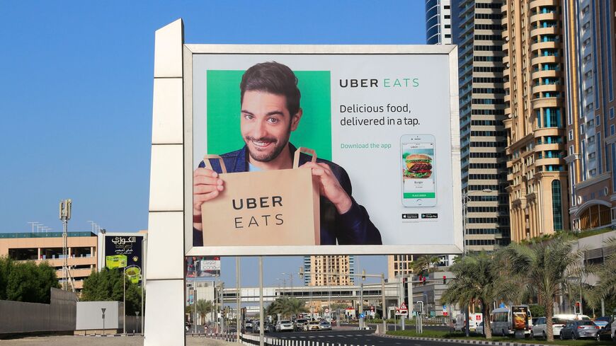 Pictured is a billboard advertisement for the food delivery service app Uber Eats in Dubai, United Arab Emirates. — Getty Images