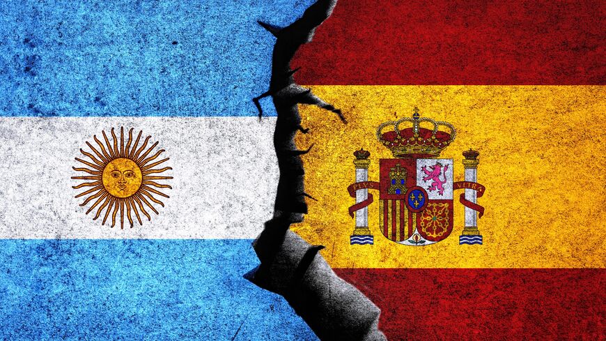 Flags of Spain and Argentina