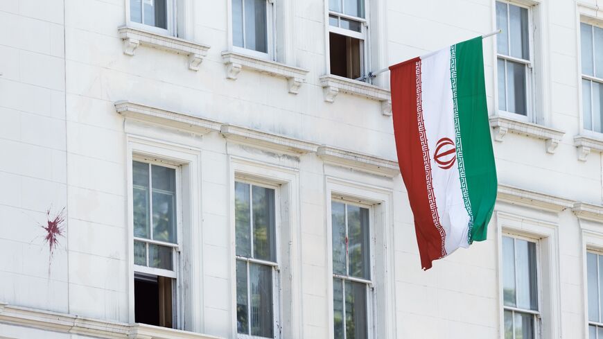 A general view of the Iranian Embassy on July 13, 2026, in London, England. 