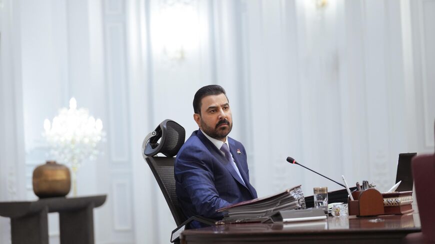 Iraqi Prime Minister Ali al-Zaidi at a Council of Ministers meeting in Baghdad, July 25, 2026.