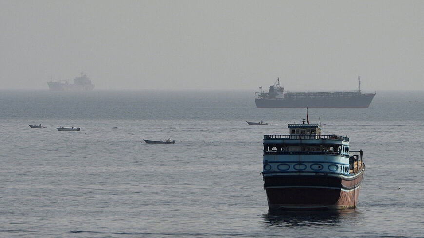 Vessels in the Strait of Hormuz, as seen from Musandam, Oman, August 3, 2026. REUTERS/Stringer