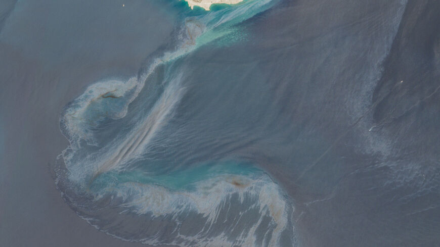 A satellite image shows Qeshm Island following suspected oil spills at sea, off the coast of Iran, August 10, 2026. European Union/Copernicus Sentinel-2/Handout via REUTERS