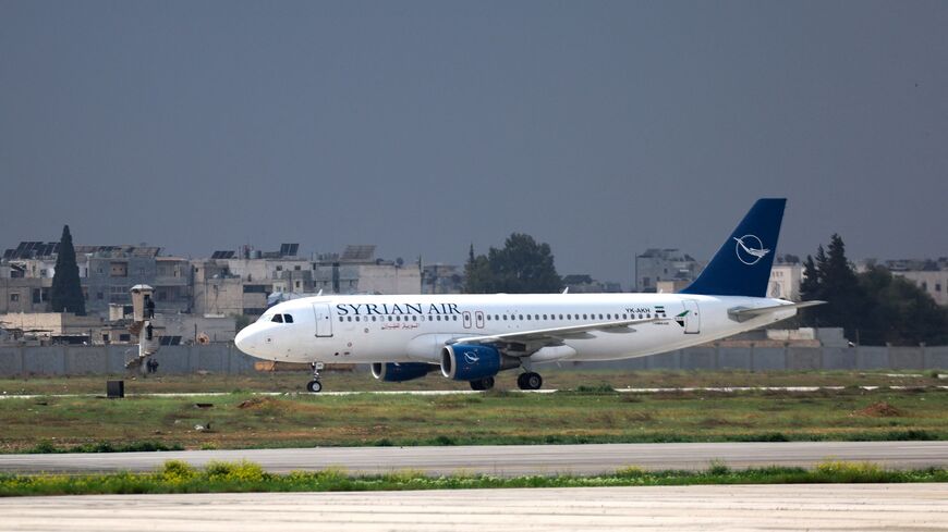 A Syrian Air passenger jet lands at Aleppo airport on March 18, 2025, the first aircraft to land after it was shut during the offensive that toppled president Bashar al-Assad. "The Syrian Civil Aviation Authority announced the resumption of operations at Aleppo International Airport starting Tuesday, March 18," the official news agency SANA reported. The reopening of the airport in the northern city will see the arrival of domestic and international flights, the authority said, adding that it welcomes all a