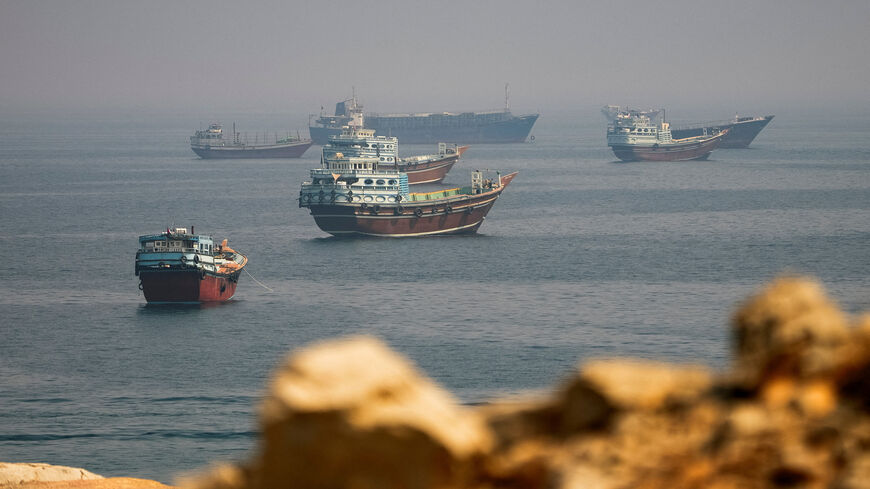 Vessels near the Strait of Hormuz, as seen from Musandam, Oman, August 31, 2026. REUTERS/Stringer     TPX IMAGES OF THE DAY