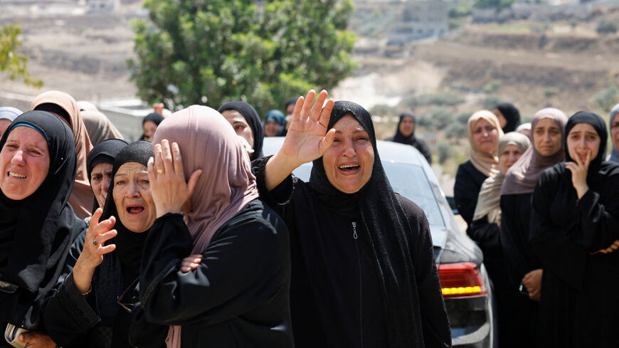 Mourners attend a funeral for a Palestinian killed during an Israeli settlers' attack, according to witnesses, in the village of Hajja near Qalqilya, in the Israeli-occupied West Bank, September 7, 2026. REUTERS/Mohammed Torokman