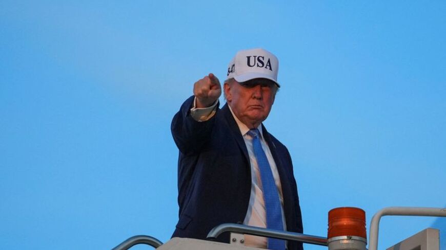 US President Donald Trump boards Air Force One en route to Joint Base Andrews