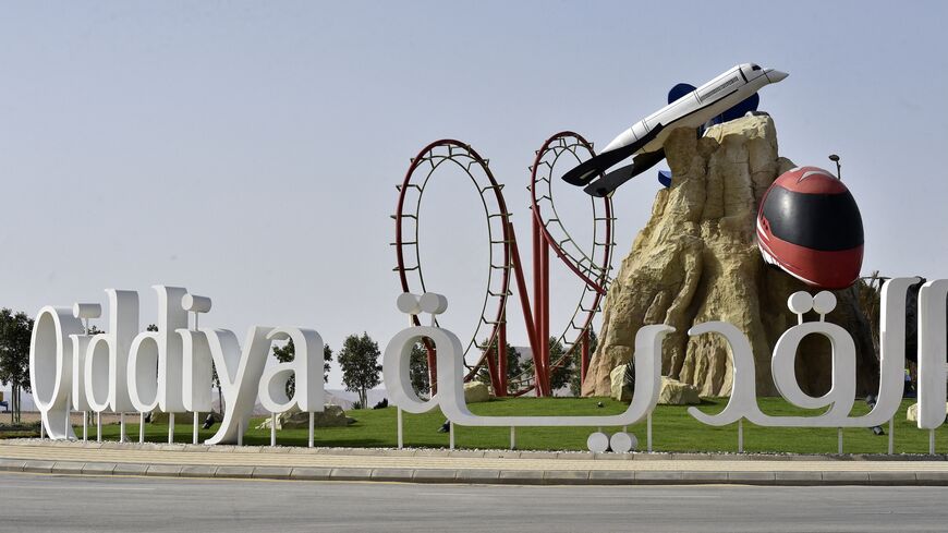 The entrance to the city of Qiddiya, south of the capital Riyadh, April 25, 2019.