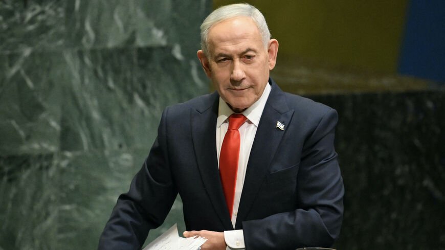 Israel's Prime Minister Benjamin Netanyahu after speaking during the 81st United Nations General Assembly at the United Nations Headquarters in New York, on Sept. 24, 2026.