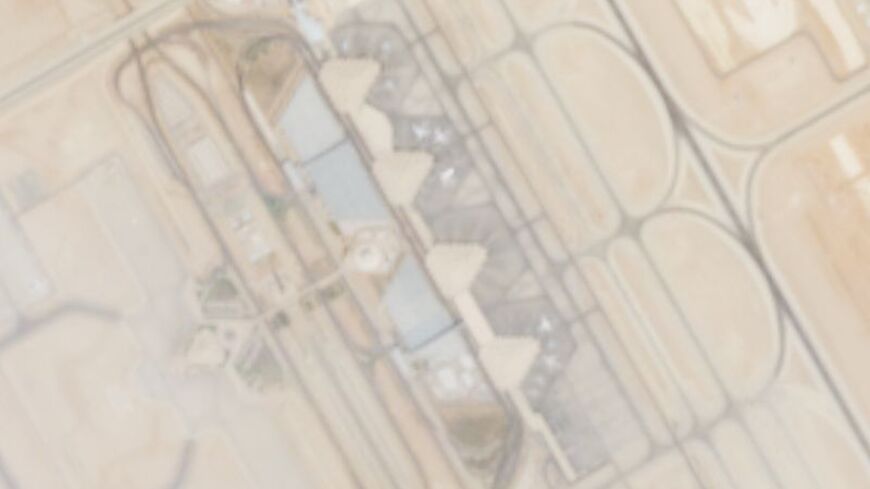 Satellite image of King Khalid Airport the day after attack, in Riyadh