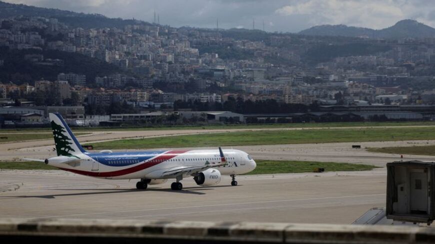 FILE PHOTO: A Lebanese Middle East Airlines (MEA) aircraft on the tarmac at Beirut-Rafic Hariri International Airport