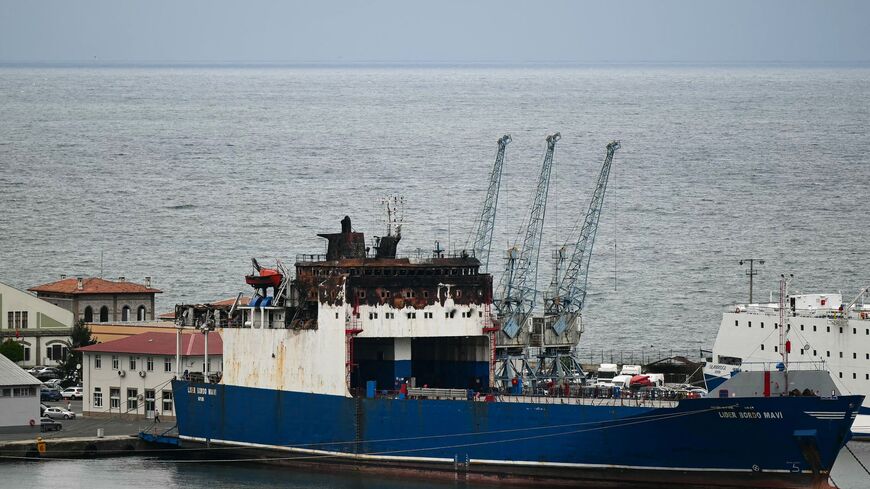 A cargo ship at the Port of Trabzon, Turkey