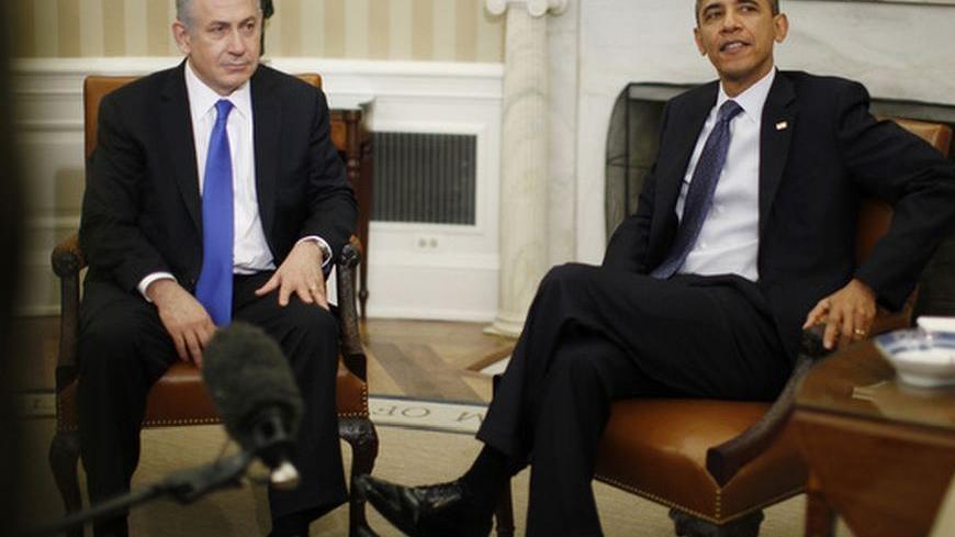 U.S. President Barack Obama meets with Israel's Prime Minister Benjamin Netanyahu in the Oval Office of the White House in Washington, March 5, 2012.   REUTERS/Jason Reed   (UNITED STATES - Tags: POLITICS)