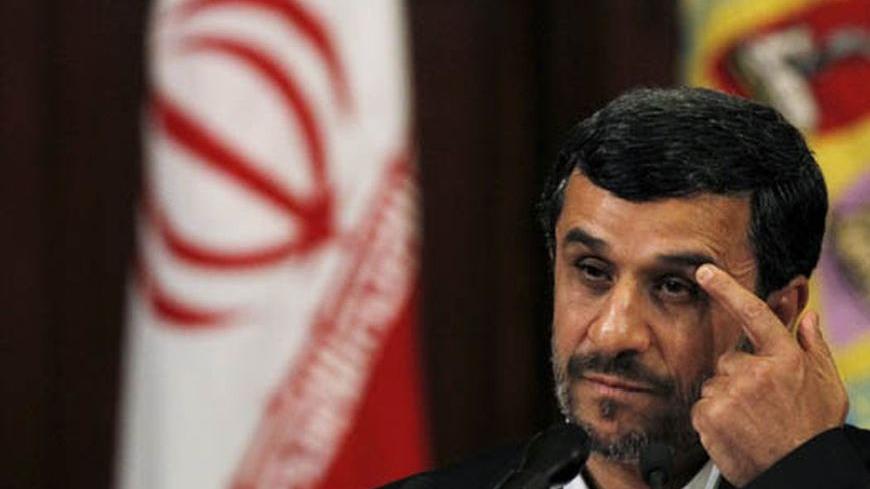 Iran's President Mahmoud Ahmadinejad addresses the audience during a conference at the University of Havana January 11, 2012. Ahmadinejad arrived in Havana on Wednesday for a one-day visit amid heightened international tensions after an Iranian nuclear scientist was killed in a Tehran car bombing. REUTERS/Enrique De La Osa (CUBA - Tags: POLITICS)
