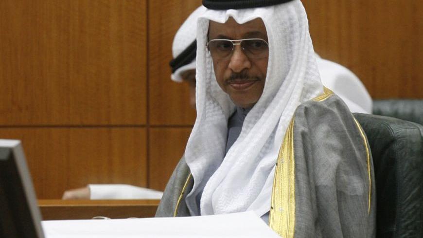 Kuwait's Prime Minister Sheikh Jaber al-Mubarak al-Sabah answers questions during a grilling session on issues linked to his government by some members of parliament in Kuwait City March 28, 2012.                  REUTERS/Stringer(KUWAIT - Tags: POLITICS)