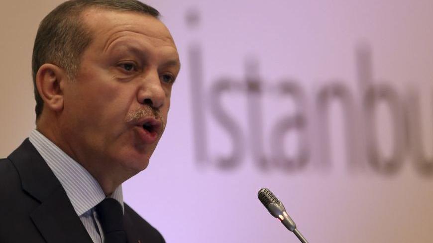 Turkey's Prime Minister Tayyip Erdogan delivers a speech during the opening session of the 28th session of the COMCEC in Istanbul October 10, 2012. COMCEC is the Standing Committee for Economic and Commercial Cooperation of the Organization of the Islamic Conference. REUTERS/Murad Sezer (TURKEY - Tags: POLITICS BUSINESS)