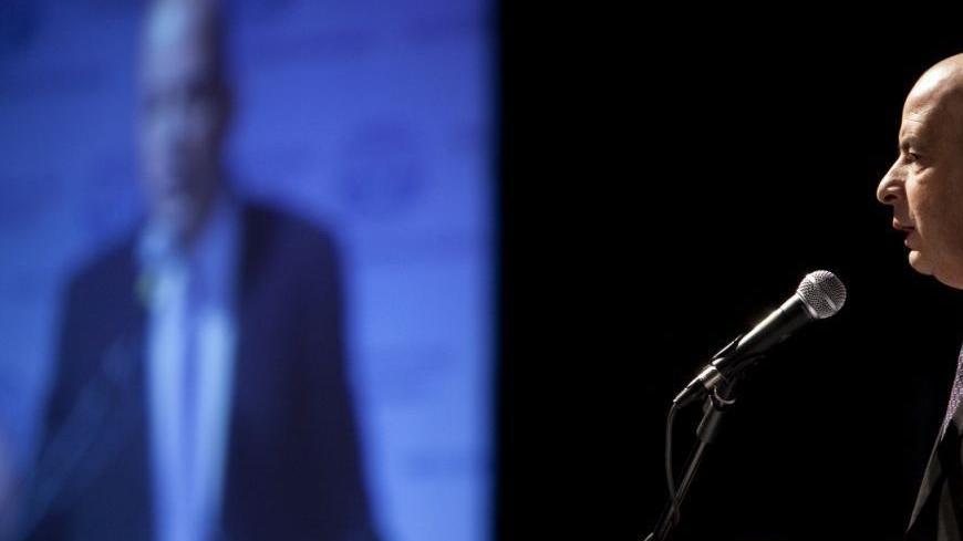 Yuval Diskin, Israel's domestic security chief, makes a public speech at a homeland security conference in Tel Aviv November 1, 2010. Diskin identified cyber technologies as an ascendant international security threat. REUTERS/Nir Elias (ISRAEL - Tags: POLITICS SCI TECH)