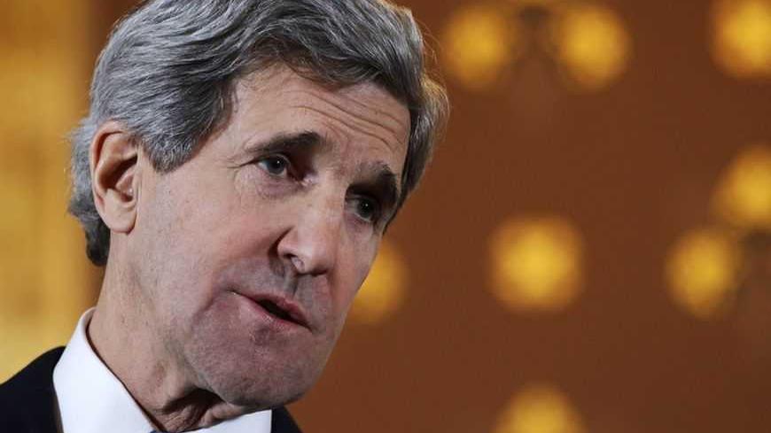 U.S. Secretary of State John Kerry speaks during a joint news conference with Britain's Foreign Secretary William Hague at the Foreign and Commonwealth Office in central London on February 25, 2013. REUTERS/Jacquelyn Martin/Pool (BRITAIN - Tags: POLITICS) - RTR3EABJ