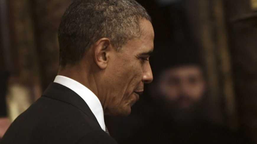 BETHLEHEM, WEST BANK - MARCH 22:  U.S. President Barack Obama visits the Church of the Nativity on March 22, 2013 in Bethlehem, West Bank. This is Obama's first visit as president to the region and his itinerary includes meetings with the Palestinian and Israeli leaders as well as a visit to the Church of the Nativity in Bethlehem.  (Photo by Atef Safadi-Pool/Getty images)