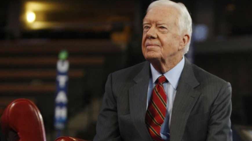 Former US president Jimmy Carter is seen at the 2008 Democratic National Convention in Denver, Colorado August 26, 2008. U.S. Senator Barack Obama (D-IL) is expected to accept the Democratic presidential nomination at the convention on August 28.  REUTERS/Chris Wattie            (UNITED STATES)   US PRESIDENTIAL ELECTION CAMPAIGN 2008  (USA) - RTR21Q1O