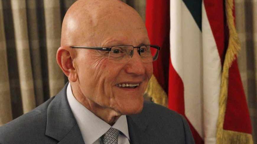 Newly elected Lebanese Prime Minister Tammam Salam speaks during an interview with Reuters at his home in Beirut April 7, 2013. Salam was named prime minister on Saturday after he won a sweeping parliamentary endorsement, pledging to bridge the country's deep divisions and shield it from the dangers of neighbouring Syria's civil war. REUTERS/ Jamal Saidi  (LEBANON - Tags: POLITICS HEADSHOT) - RTXYC29