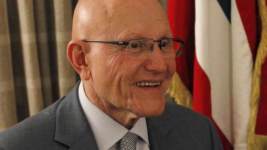 Newly elected Lebanese Prime Minister Tammam Salam speaks during an interview with Reuters at his home in Beirut April 7, 2013. Salam was named prime minister on Saturday after he won a sweeping parliamentary endorsement, pledging to bridge the country's deep divisions and shield it from the dangers of neighbouring Syria's civil war. REUTERS/ Jamal Saidi  (LEBANON - Tags: POLITICS HEADSHOT) - RTXYC29