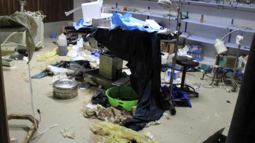 A view of a makeshift hospital which was used by the Free Syrian Army fighters in Qusair June 6, 2013, a day after the Syrian army took control of the town from rebel fighters. Syrian troops and Lebanese Hezbollah fighters pushed toward villages near Qusair on Thursday, a day after driving rebels from the border town shattered in weeks of combat. Insurgents seeking to overthrow Syrian President Bashar al-Assad were putting up a fierce fight around the villages of Debaa and Buwayda as their opponents attacke