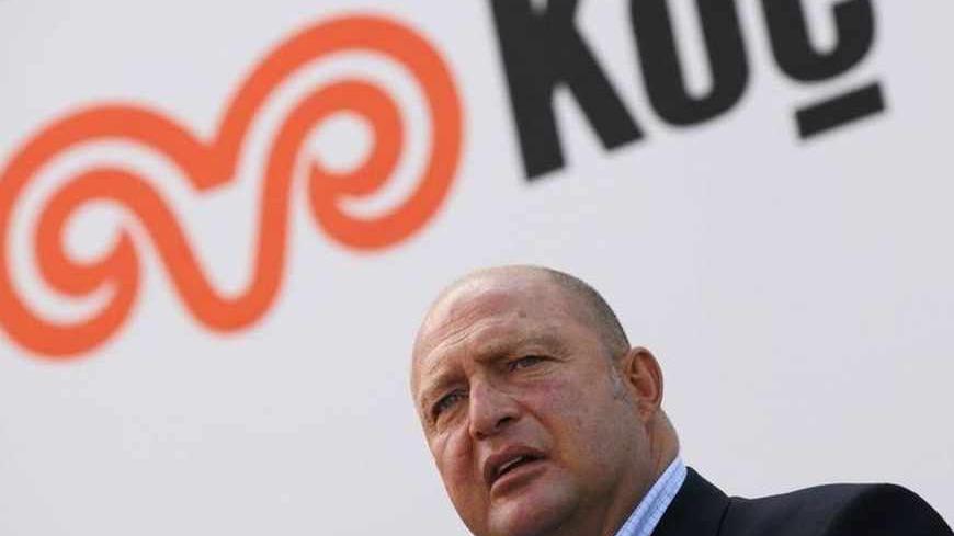 Koc Holding Chairman Mustafa Koc makes a speech during the opening ceremony of the 12th Istanbul Biennial September 15, 2011. The 12th Istanbul Biennial has been organised by the Istanbul Foundation for Culture and Arts (IKSV) and is sponsored by Koc Holding. The Istanbul Biennial will run until November 13. REUTERS/Murad Sezer (TURKEY - Tags: BUSINESS INDUSTRIAL SOCIETY ENTERTAINMENT) - RTR2RC15