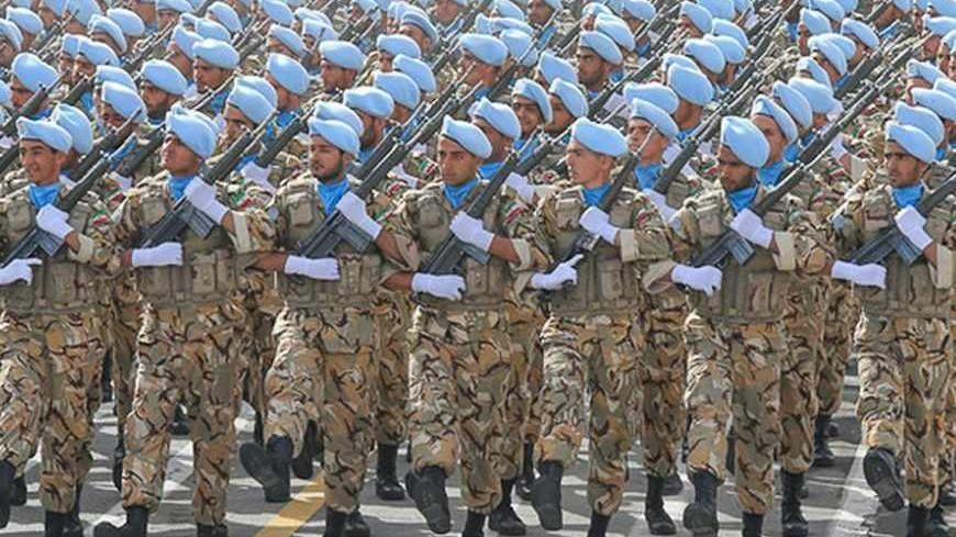 Members of Iranian Armed Forces march during the Army Day parade in Tehran April 18, 2013. REUTERS/Hamid Forootan/ISNA/Handout (IRAN - Tags: MILITARY ANNIVERSARY) ATTENTION EDITORS - THIS PICTURE WAS PROVIDED BY A THIRD PARTY. REUTERS IS UNABLE TO INDEPENDENTLY VERIFY THE AUTHENTICITY, CONTENT, LOCATION OR DATE OF THIS IMAGE. THIS PICTURE IS DISTRIBUTED EXACTLY AS RECEIVED BY REUTERS, AS A SERVICE TO CLIENTS. FOR EDITORIAL USE ONLY. NOT FOR SALE FOR MARKETING OR ADVERTISING CAMPAIGNS - RTXYQI5