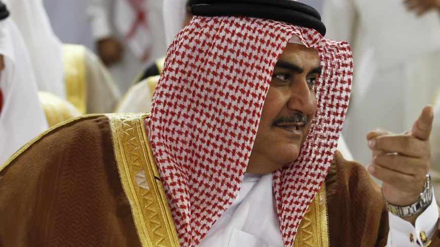 Bahrain's Foreign Minister Sheikh Khalid bin Ahmed al-Khalifa speaks during the 23rd EU-GCC Council and Ministerial Meeting in Manama June 30, 2013. REUTERS/Hamad I Mohammed (BAHRAIN - Tags: POLITICS CIVIL UNREST) - RTX116PN