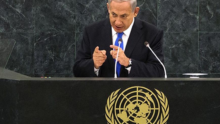 Israel's Prime Minister Benjamin Netanyahu addresses the 68th session of the United Nations General Assembly in New York October 1, 2013. REUTERS/Adrees Latif (UNITED STATES - Tags: POLITICS) - RTR3FHG3
