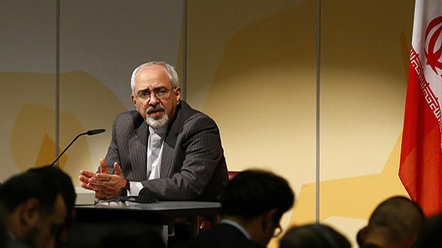 Iranian Foreign Minister Mohammad Javad Zarif addresses a news conference following nuclear negotiations with European Union's foreign policy chief Catherine Ashton, who is leading talks with Iran on behalf of the six world powers, at the United Nations in Geneva October 16, 2013. Iran called two days of nuclear talks with six world powers, United States, Russia, France, Britain, Germany and China, that ended on Wednesday "fruitful" and said it hoped for a new phase in relations. He said two sides had for t