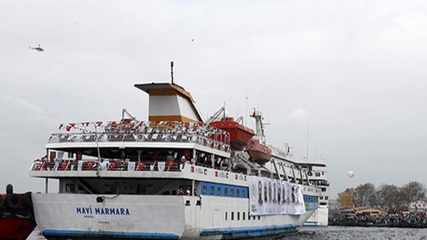 The cruise liner Mavi Marmara arrives at the port of Istanbul December 26, 2010. Nine Turkish activists died in May when Israeli commandos raided the boat, which was part of a flotilla seeking to break the blockade imposed on the Gaza Strip. REUTERS/Osman Orsal (TURKEY - Tags: POLITICS CIVIL UNREST) - RTXW0MA