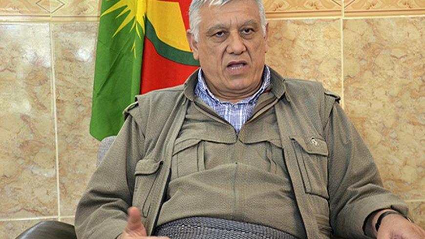 Cemil Bayik, a founding member of the Kurdistan Workers Party (PKK), speaks during an interview with Reuters at the Qandil mountains near the Iraq-Turkey border, October 19, 2013. Kurdish rebels are ready to re-enter Turkey from northern Iraq, Bayik, the head of the group's political wing said at his mountain hideout, threatening to rekindle an insurgency unless Ankara resuscitates their peace process soon. Picture taken October 19. To match Interview TURKEY-KURDS/PKK       REUTERS/Stringer (IRAQ - Tags: PO