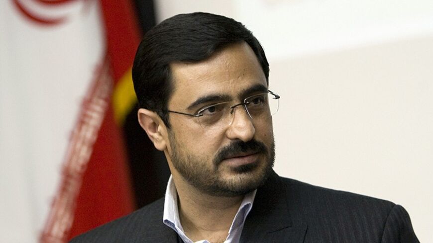 Tehran Prosecutor General Saeed Mortazavi speaks to journalists during a news conference in Tehran April 19, 2009. REUTERS/Raheb Homavandi  (IRAN POLITICS) - RTXE4TP