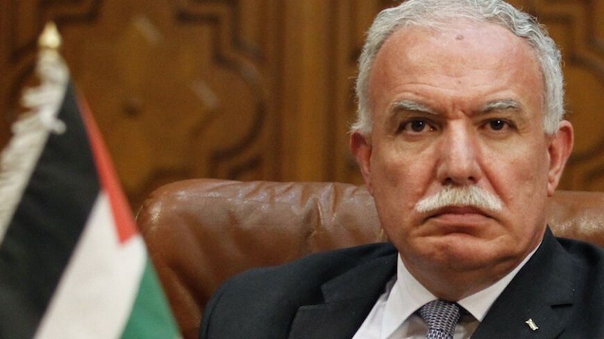 Palestinian Foreign Minister Riyad al-Malki attends a meeting with Arab foreign ministers at Arab League headquarters in Cairo September 12, 2011. Arab League ministers agree to submit a Palestinian bid for statehood to the United Nations, while the EU earlier said it has still not decided on a united position regarding a Palestinian bid. REUTERS/Mohamed Abd El-Ghany (EGYPT - Tags: POLITICS) - RTR2R7MQ
