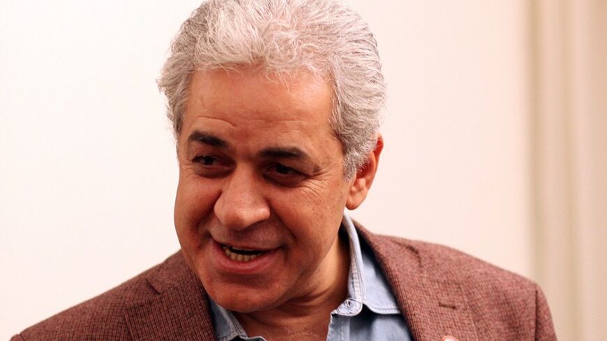 Leftist leader Hamdeen Sabahi speaks during an interview with Reuters in Cairo, April 29, 2013. Egypt should refuse a $4.8 billion loan from the International Monetary Fund rather than submit to terms that would further impoverish the poor and could spark a revolution of the hungry, Sabahi said on Monday. REUTERS/Asmaa Waguih (EGYPT - Tags: POLITICS) - RTXZ42R