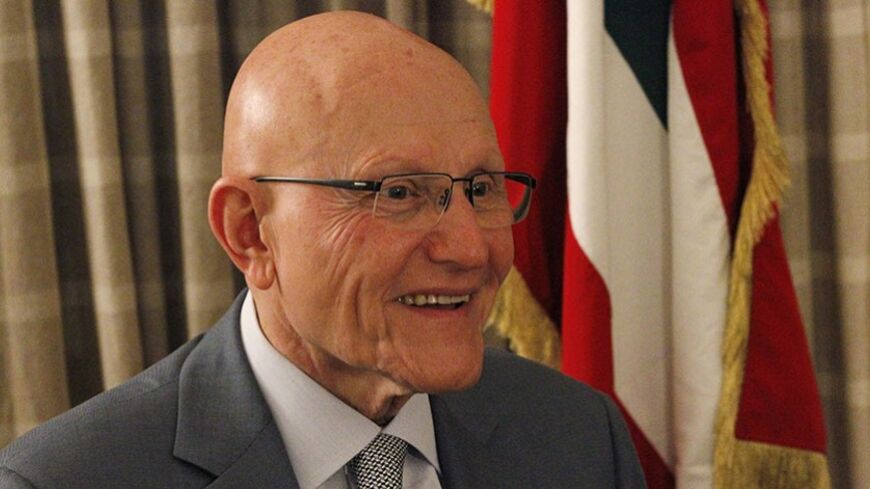 Newly elected Lebanese Prime Minister Tammam Salam speaks during an interview with Reuters at his home in Beirut April 7, 2013. Salam was named prime minister on Saturday after he won a sweeping parliamentary endorsement, pledging to bridge the country's deep divisions and shield it from the dangers of neighbouring Syria's civil war. REUTERS/ Jamal Saidi  (LEBANON - Tags: POLITICS HEADSHOT) - RTXYC29
