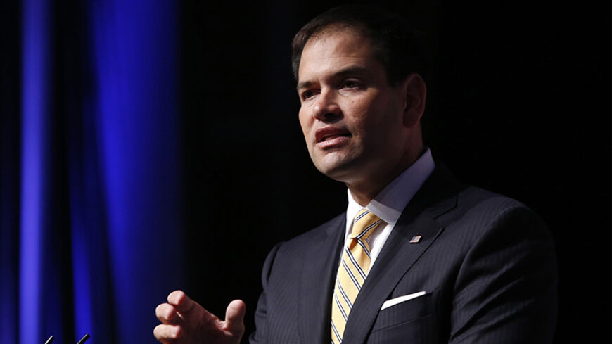 Senator Marco Rubio (R-FL) delivers remarks at the Faith & Freedom Coalition "Road to Majority" policy conference in Washington, June 19, 2014. REUTERS/Yuri Gripas (UNITED STATES - Tags: POLITICS) - RTR3UOX7