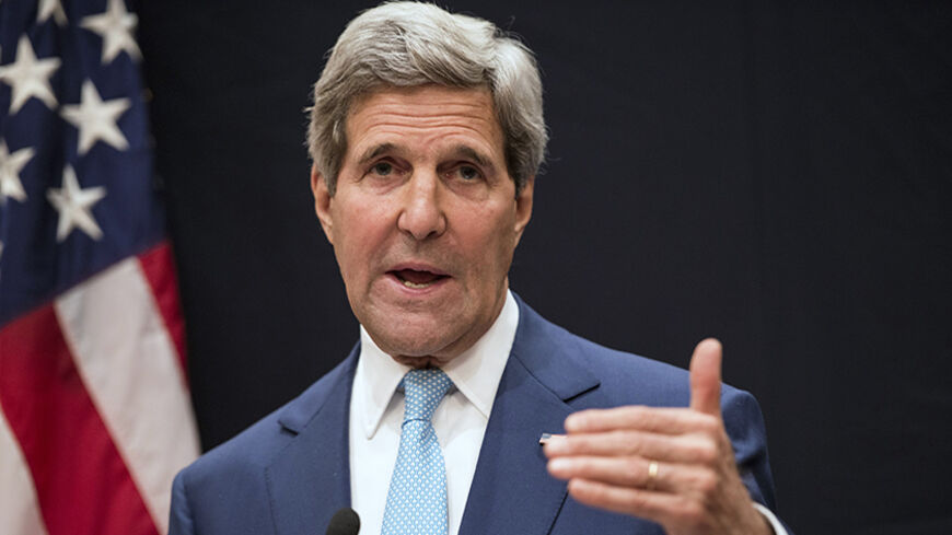 U.S. Secretary of State John Kerry speaks during a joint news conference in Cairo June 22, 2014. Kerry said on Sunday the United States wanted Iraqis to find an inclusive leadership to contain a sweeping Islamist insurgency but Washington would not pick or choose who rules in Baghdad. Kerry was speaking at the start of a Middle East tour after talks in Cairo with Egypt's new President Abdel Fattah al-Sisi which covered Western concerns over Egypt's crackdown on the Muslim Brotherhood and the fallout of the 
