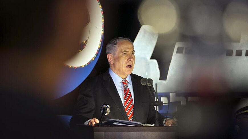 Israel's Prime Minister Benjamin Netanyahu speaks during a graduation ceremony of Israeli naval officers in the northern city of Haifa September 2, 2014. A week after the guns fell silent in the Gaza war, Israel and the Palestinians seem to have little appetite or incentive for a return to U.S.-sponsored peace and statehood talks that collapsed five months ago. The parties themselves, Netanyahu's bickering governing coalition and Palestinian President Mahmoud Abbas, are on a collision course over threatened