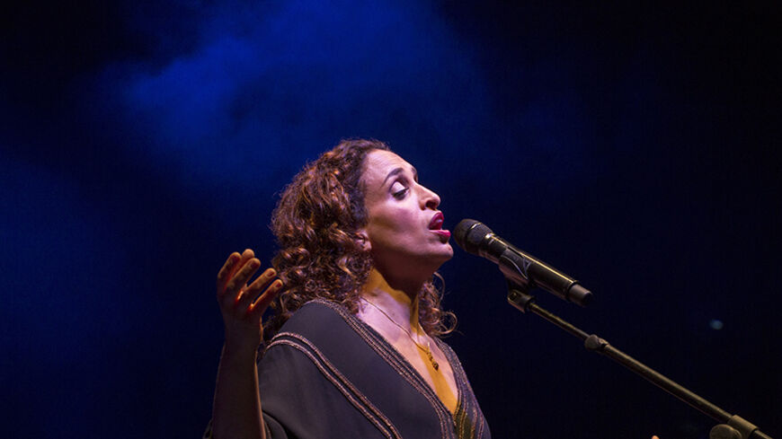 Israeli singer Achinoam Nini, known as Noa perform in the framework of the International Book Fair in Guadalajara, Mexico on December 01, 2013. AFP PHOTO/Hector Guerrero (Photo credit should read HECTOR GUERRERO/AFP/Getty Images)