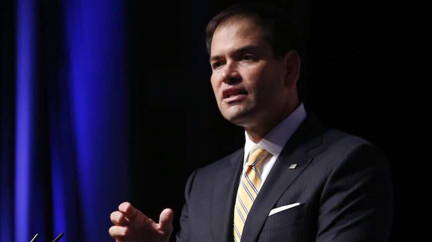 Senator Marco Rubio (R-FL) delivers remarks at the Faith & Freedom Coalition "Road to Majority" policy conference in Washington, June 19, 2014. REUTERS/Yuri Gripas (UNITED STATES - Tags: POLITICS) - RTR3UOX7