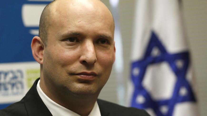Israeli Economy Minister and head of the ultra-nationalist party Jewish Home, Naftali Bennett speaks during a press conference on December 14, 2014 in Jerusalem. Israeli political leaders agreed earlier this month to hold a snap election on March 17, with Prime Minister Benjamin Netanyahu gambling on a return to power after his ruling coalition collapsed. AFP PHOTO / GALI TIBBON        (Photo credit should read GALI TIBBON/AFP/Getty Images)