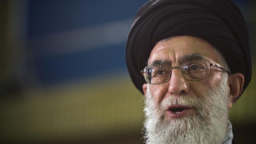 Iran's Supreme Leader Ayatollah Ali Khamenei speaks live on television after casting his ballot in the Iranian presidential election in Tehran June 12, 2009. REUTERS/Caren Firouz  (IRAN POLITICS ELECTIONS HEADSHOT) - RTR24KM5