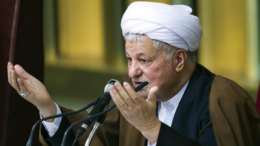 EDITORS' NOTE: Reuters and other foreign media are subject to Iranian restrictions on leaving the office to report, film or take pictures in Tehran.

Former Iranian president Akbar Hashemi Rafsanjani gives the opening speech during Iran's Assembly of Experts' biannual meeting in Tehran March 8, 2011. Rafsanjani lost his position on Tuesday as head of an important state clerical body after hardliners criticised him for being too close to the reformist opposition. REUTERS/Raheb Homavandi (IRAN - Tags: POLITIC