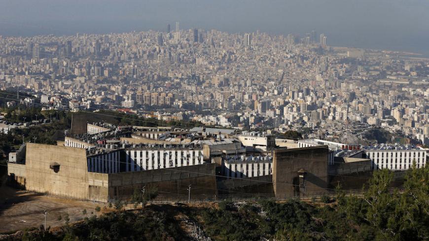 A general view shows Roumieh prison, in Roumieh January 12, 2015. Lebanese forces stormed the country's largest prison on Monday where Islamist militants are detained, security sources said, as authorities searched for those behind a double suicide attack at the weekend. Interior Minister Nohad Machnouk headed to Roumieh prison east of Beirut early on Monday and told Reuters the crackdown came after intelligence showed some of the inmates were connected to the bombings, which killed eight. REUTERS/Mohamed A