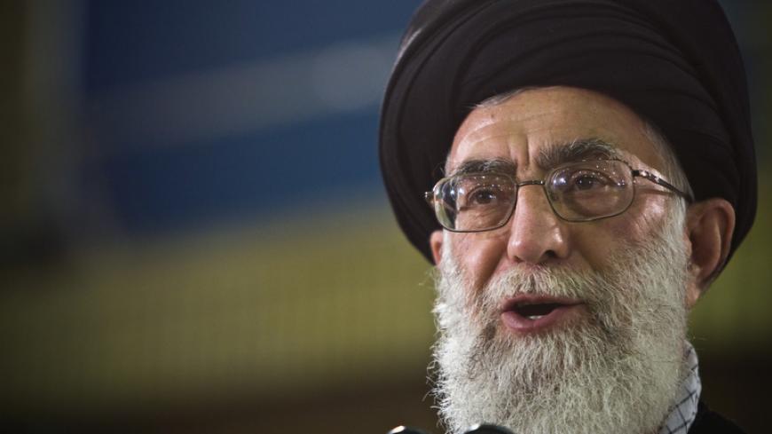 Iran's Supreme Leader Ayatollah Ali Khamenei speaks live on television after casting his ballot in the Iranian presidential election in Tehran June 12, 2009. REUTERS/Caren Firouz  (IRAN POLITICS ELECTIONS HEADSHOT) - RTR24KM5