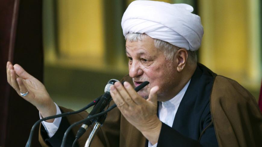 EDITORS' NOTE: Reuters and other foreign media are subject to Iranian restrictions on leaving the office to report, film or take pictures in Tehran.

Former Iranian president Akbar Hashemi Rafsanjani gives the opening speech during Iran's Assembly of Experts' biannual meeting in Tehran March 8, 2011. Rafsanjani lost his position on Tuesday as head of an important state clerical body after hardliners criticised him for being too close to the reformist opposition. REUTERS/Raheb Homavandi (IRAN - Tags: POLITIC