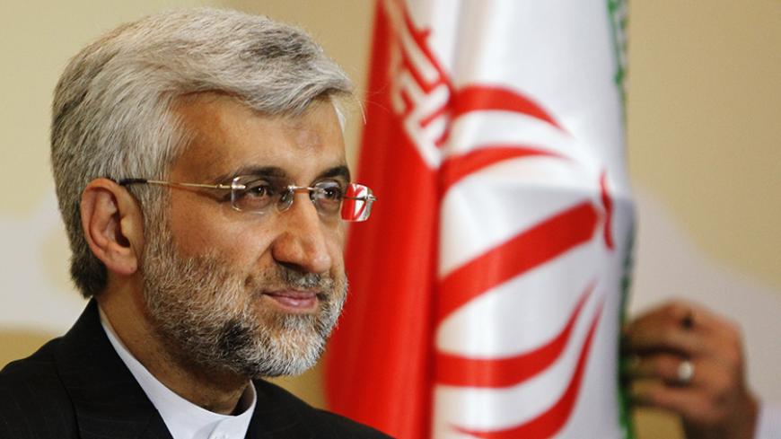 Iran's chief negotiator Saeed Jalili attends a news conference after the talks on Iran's nuclear programme in Almaty, April 6, 2013. World powers and Iran remained far apart after ending two days of intensive talks on Tehran's nuclear programme on Saturday, the European Union's foreign policy chief said, prolonging a stand-off that risks spiralling into a new Middle East war. REUTERS/Shamil Zhumatov (KAZAKHSTAN  - Tags: POLITICS ENERGY) - RTXYAOV